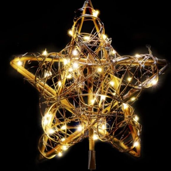 Rattan Woven Light Up Twig Star - Picture 1 of 3